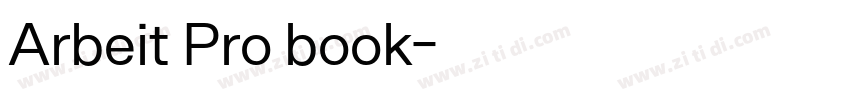 Arbeit Pro book字体转换